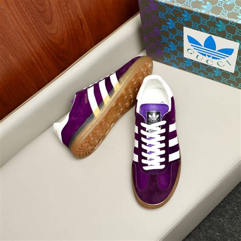 gucci x adidas gazelle purple|adidas x gucci white.